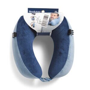BROOKSTONE Blue 10.25x11 Flex Curve Neck Pillow